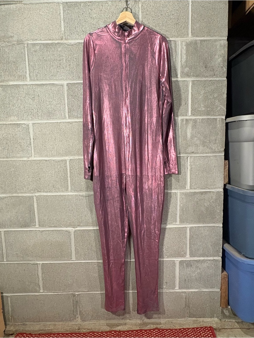 Fashion Nova metallic jumpsuit.